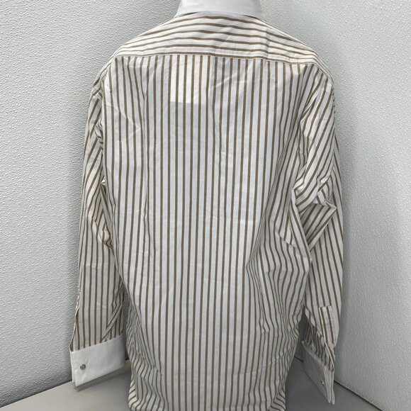 NEW FILIPPA K Women’s Tuxedo Shirt White/Light Brown Size 2 Cotton Striped - Picture 8 of 11